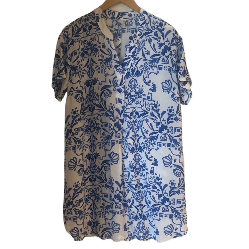 H&M Blue and White Floral Dress Small - Picture 4 of 11